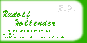 rudolf hollender business card